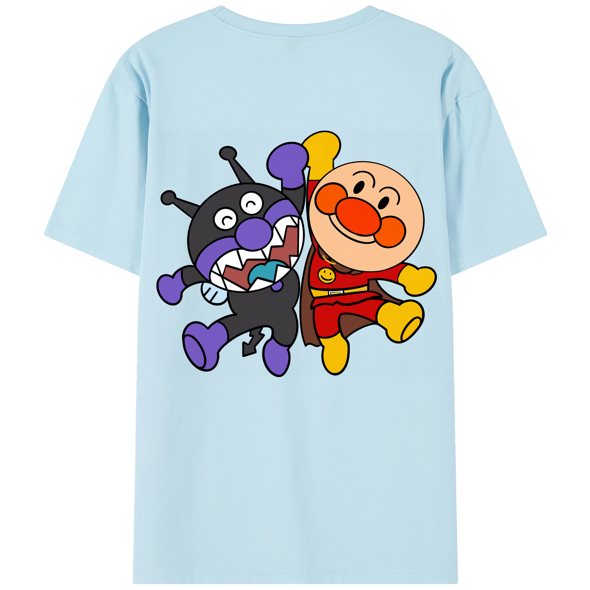 （画像用） アンパンマン Anpanman 綿100％半袖Tシャツ（背面プリント）